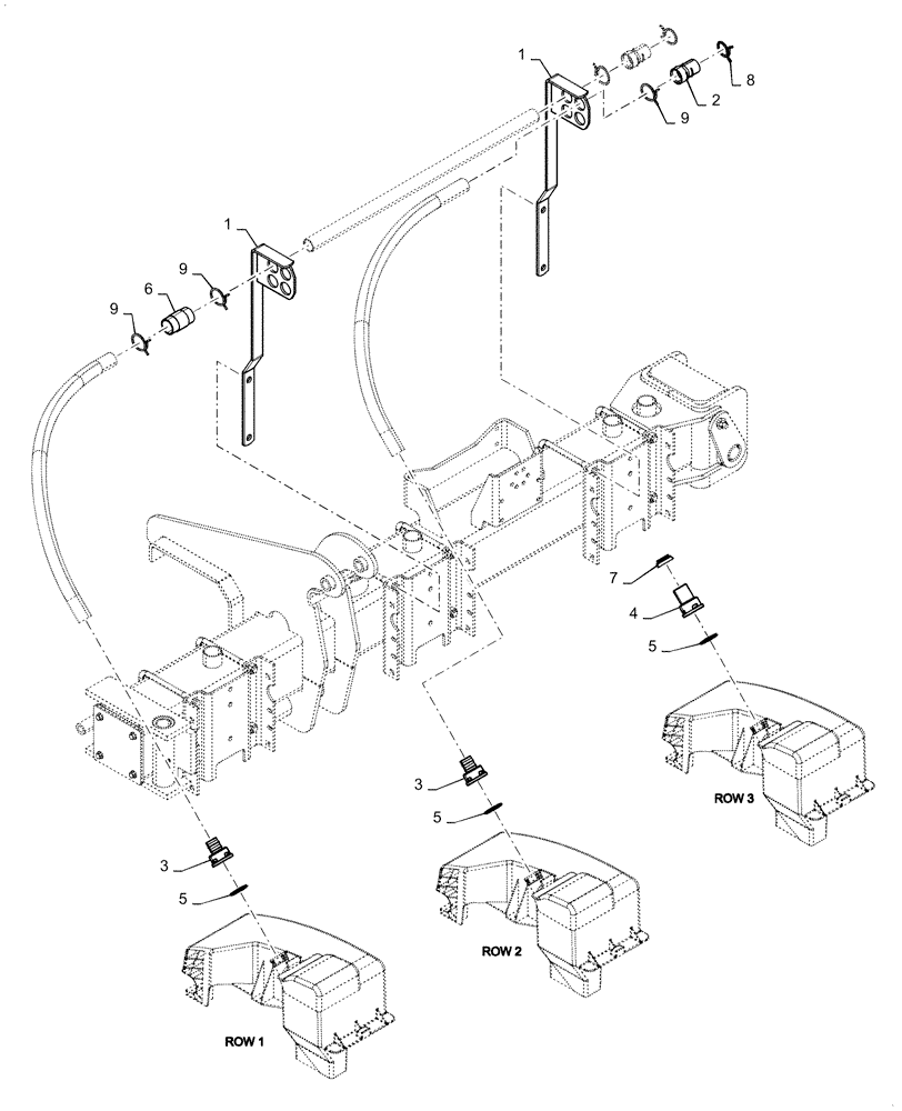 Схема запчастей Case IH 1255 - (79.904.AA[02]) - BULK FILL, CONNECTION ROW 1 - 3 (79) - PLANTING