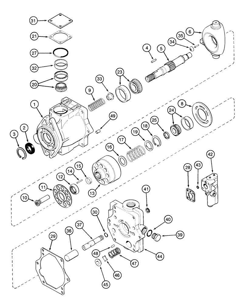 Схема запчастей Case IH 2155 - (8-10) - HYDRAULIC PUMP ASSEMBLY (07) - HYDRAULICS
