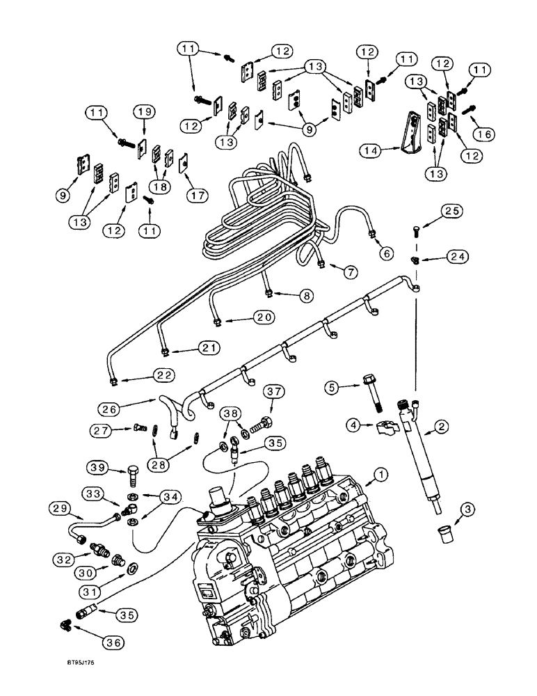 Схема запчастей Case IH 2055 - (3-02) - FUEL INJECTION SYSTEM, 6TA-830 ENGINE (02) - FUEL SYSTEM