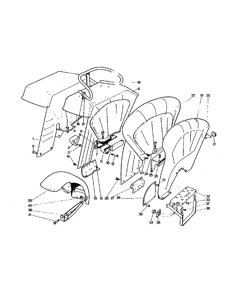 Схема запчастей Case IH 996 - (L40) - CHASSIS, FENDERS & FRAME PLATFORMS, 990, 995, 996 TRACS, TRACS NOT FITTED W/ REINFORCED FULL FENDERS (12) - CHASSIS