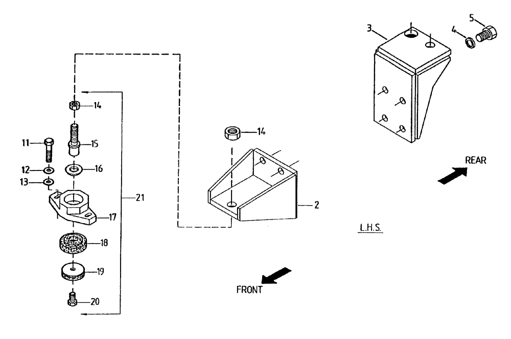 Схема запчастей Case IH 7700 - (C04[20A]) - ENGINE MOUNTS {3306} Engine & Engine Attachments