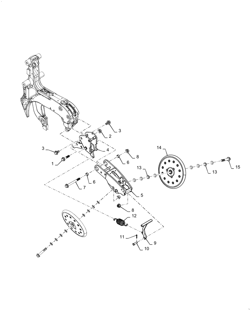 Схема запчастей Case IH 2160 - (77.105.AF[05]) - SPRING PINCH WHEEL CLOSING (77) - SEEDING/PLANTING