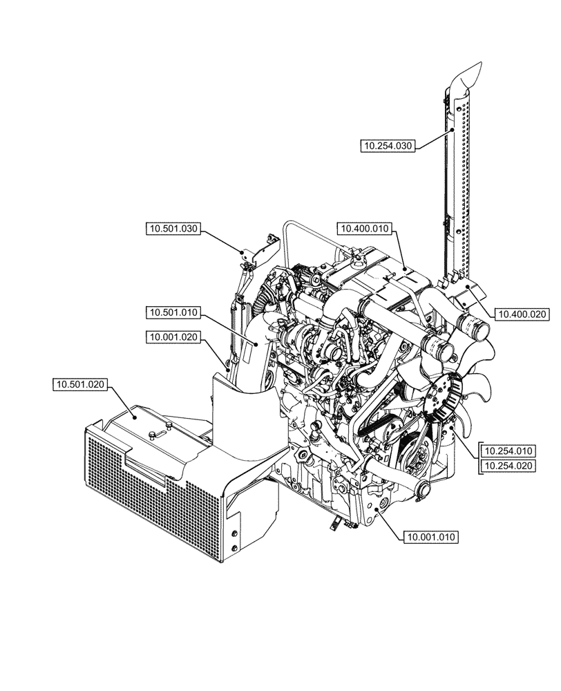 Схема запчастей Case IH FARMALL 90V - (10.000.00[01]) - SECTION INDEX - ENGINE (10) - ENGINE