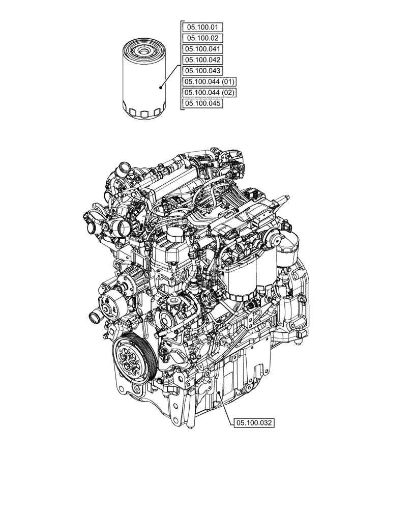 Схема запчастей Case IH FARMALL 110N - (05.000.00[02]) - SECTION INDEX - SERVICE & MAINTENANCE (05) - SERVICE & MAINTENANCE