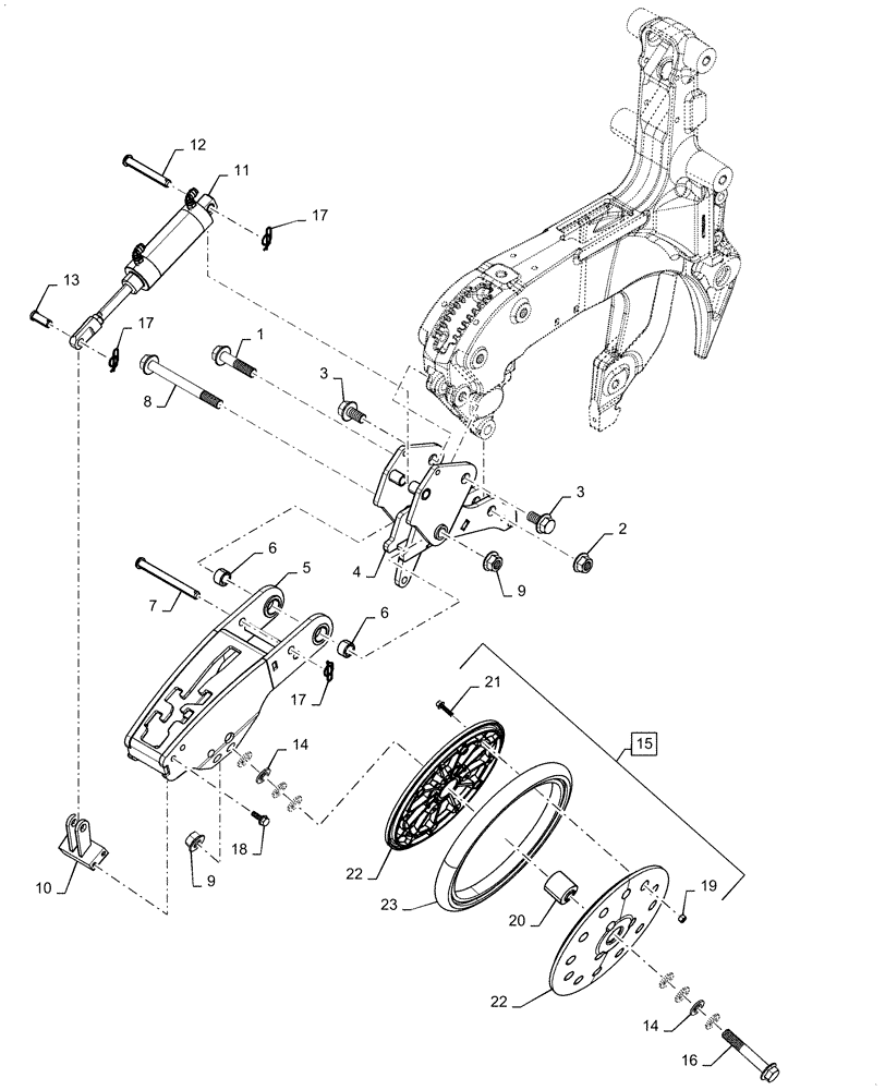 Схема запчастей Case IH 2160 - (77.105.AF[06]) - AIR PINCH WHEEL CLOSING (77) - SEEDING/PLANTING
