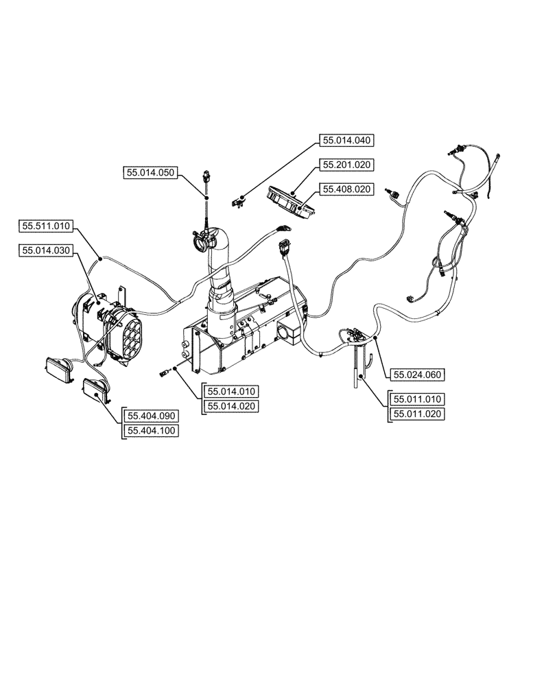 Схема запчастей Case IH FARMALL 110N - (55.000.00[08]) - SECTION INDEX - ELECTRICAL SYSTEMS (55) - ELECTRICAL SYSTEMS