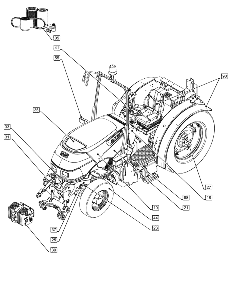 Схема запчастей Case IH FARMALL 100V - (00.000.00[02]) - PICTORIAL INDEX - MAIN SECTIONS (00) - GENERAL & PICTORIAL INDEX