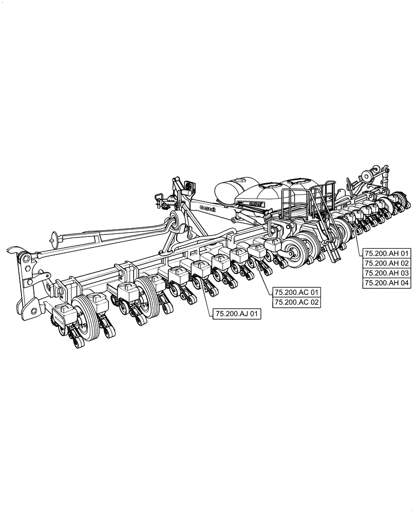 Схема запчастей Case IH 1255 - (75.000.00[01]) - SECTION INDEX - SOIL PREPARATION (75) - SOIL PREPARATION