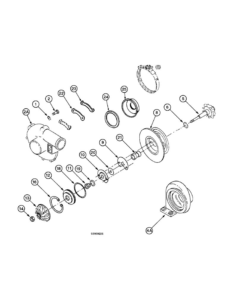 Схема запчастей Case IH DT-436 - (9D-094) - TURBOCHARGER, SCHWITZER - 1486 TRACTORS WITH ENGINES ASN 100078 