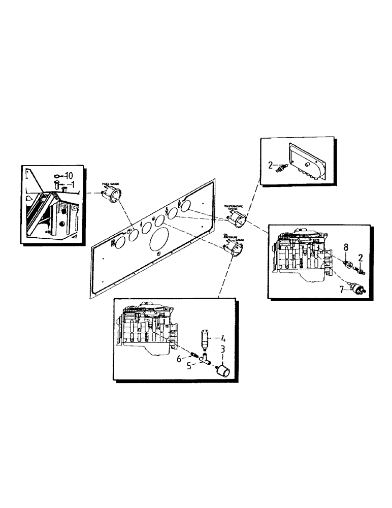 Схема запчастей Case IH 7000 - (C09-00) - ENGINE, SENDERS, DASH PANEL Engine & Engine Attachments