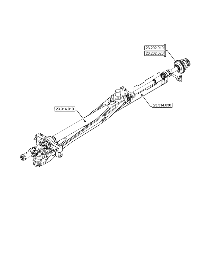 Схема запчастей Case IH FARMALL 110N - (23.000.00[02]) - SECTION INDEX - FOUR WHEEL DRIVE SYSTEM (23) - FOUR WHEEL DRIVE SYSTEM