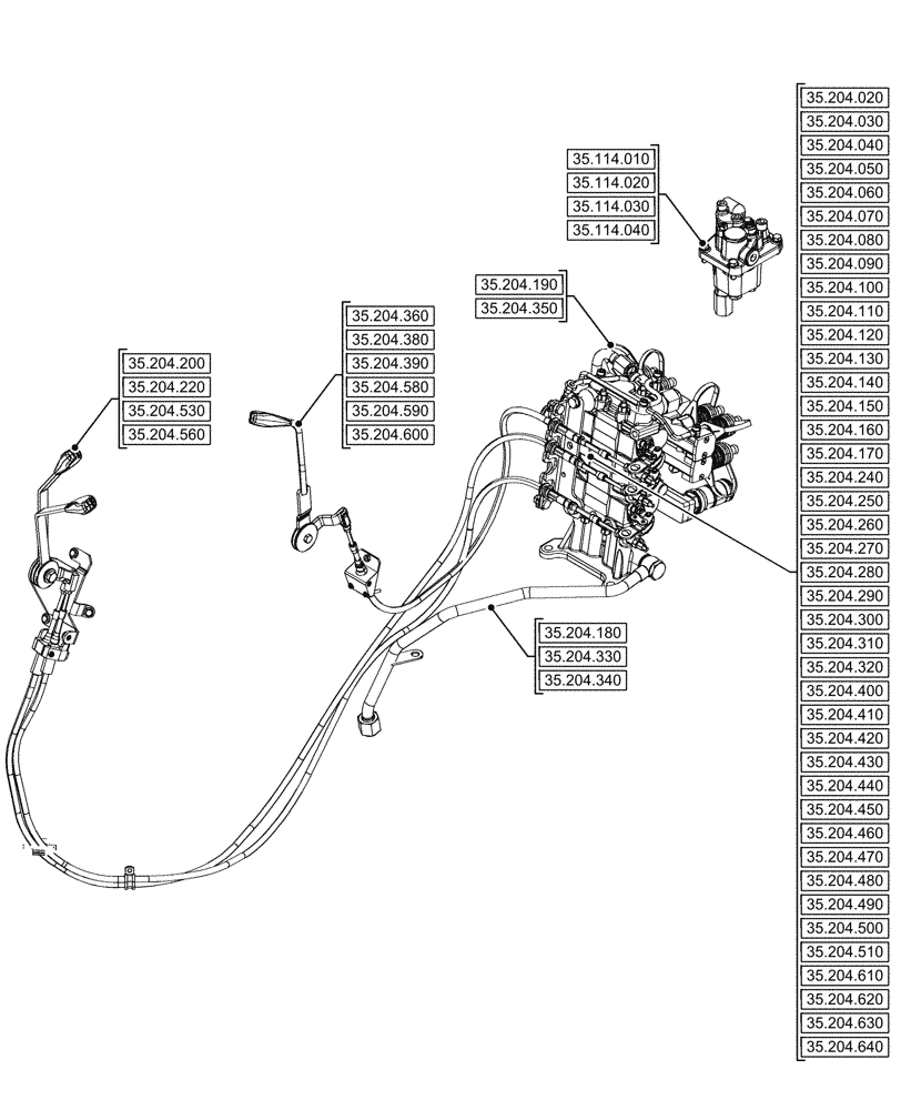Схема запчастей Case IH FARMALL 110N - (35.000.00[05]) - SECTION INDEX - HYDRAULIC SYSTEMS (35) - HYDRAULIC SYSTEMS