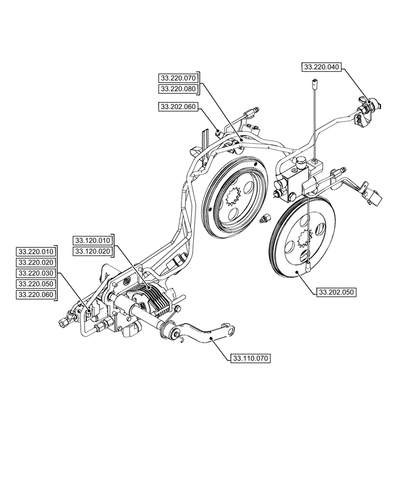 Схема запчастей Case IH FARMALL 110V - (33.000.00[01]) - SECTION INDEX - BRAKES & CONTROLS (33) - BRAKES & CONTROLS