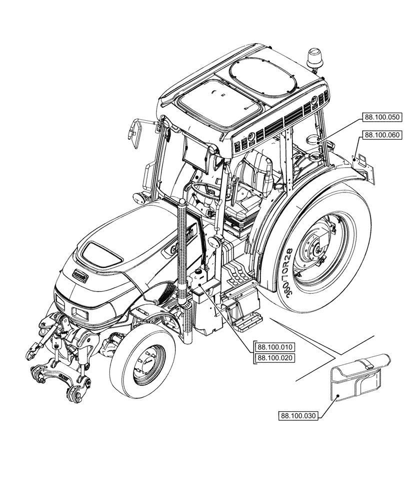 Схема запчастей Case IH FARMALL 100N - (88.000.00[03]) - SECTION INDEX - ACCESSORIES (88) - ACCESSORIES
