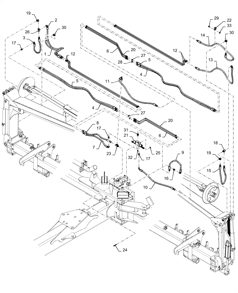 Схема запчастей Case IH 2150 - (35.746.AC[01]) - FRONT FOLD MARKER HYDRAULICS, 16 ROW (35) - HYDRAULIC SYSTEMS