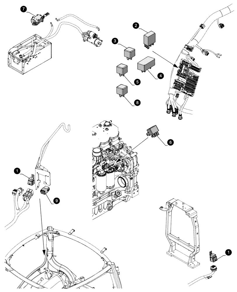 Схема запчастей Case IH PUMA 165 - (05.100.04[03]) - MAINTENANCE PARTS - FUSES (05) - SERVICE & MAINTENANCE