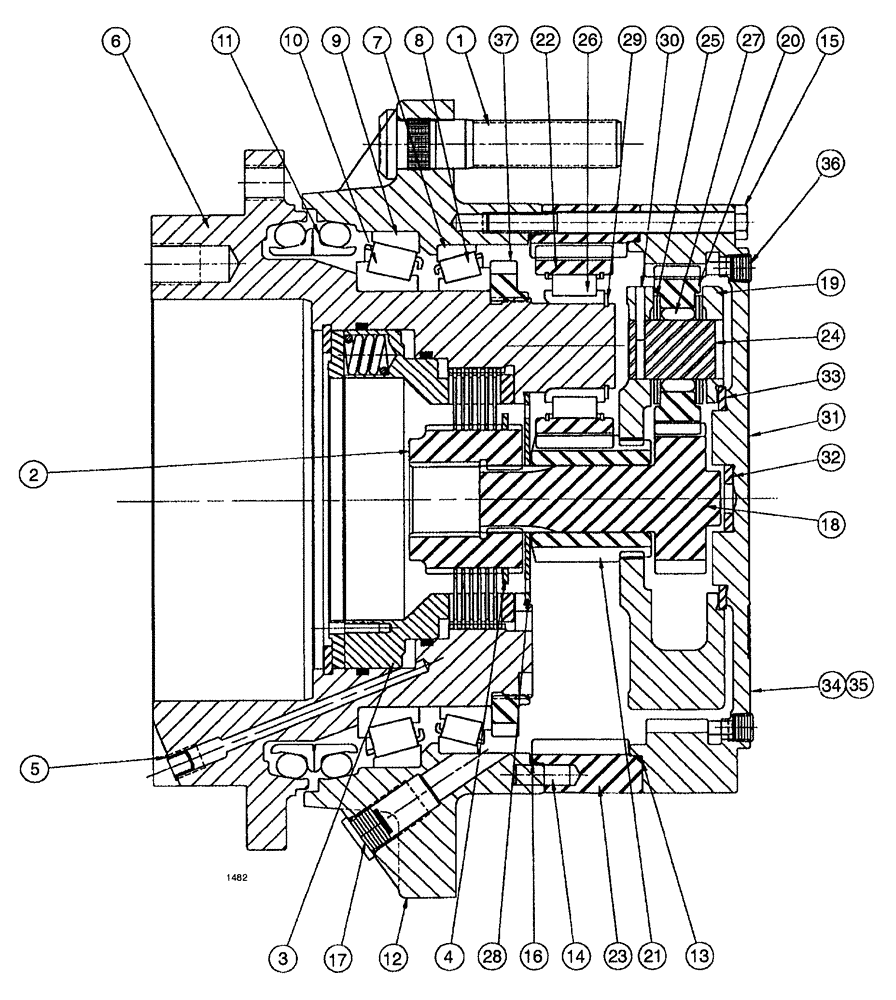 Схема запчастей Case IH SPX4260 - (148) - HUB ASSEMBLY 22:1, 27:1 (29) - HYDROSTATIC DRIVE