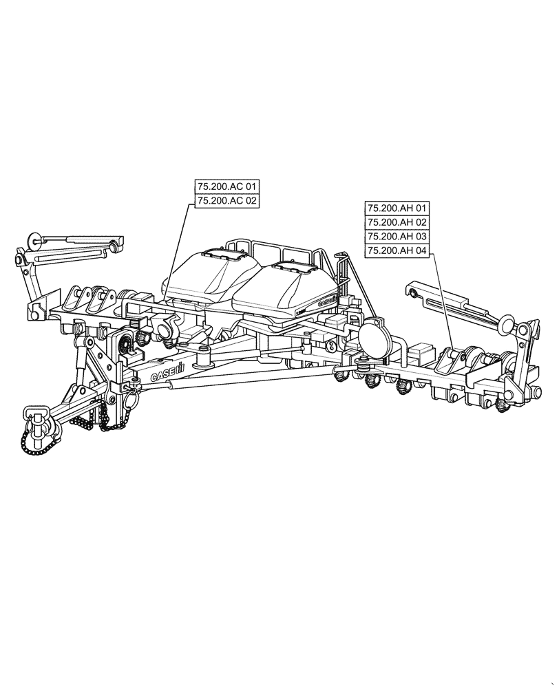 Схема запчастей Case IH 1255 - (75.000.00[01]) - SECTION INDEX - SOIL PREPARATION (75) - SOIL PREPARATION
