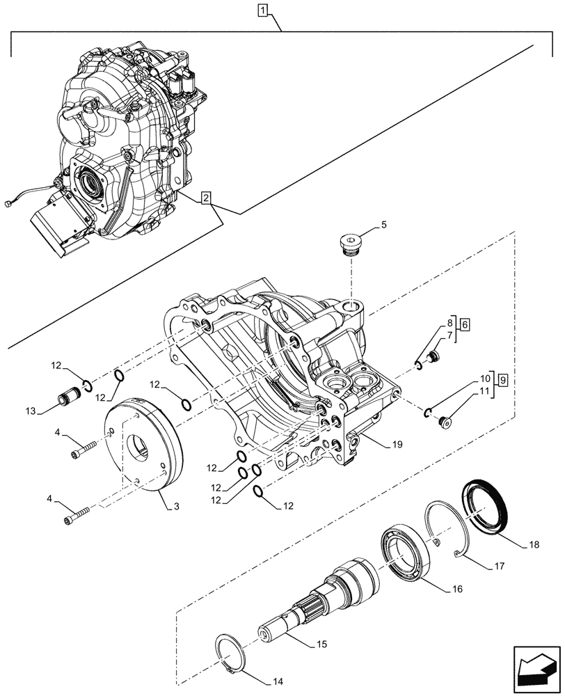 Схема запчастей Case IH OPTUM 300 CVT - (88.100.031[06]) - DIA KIT, FRONT PTO - CW, COMPONENTS (88) - ACCESSORIES