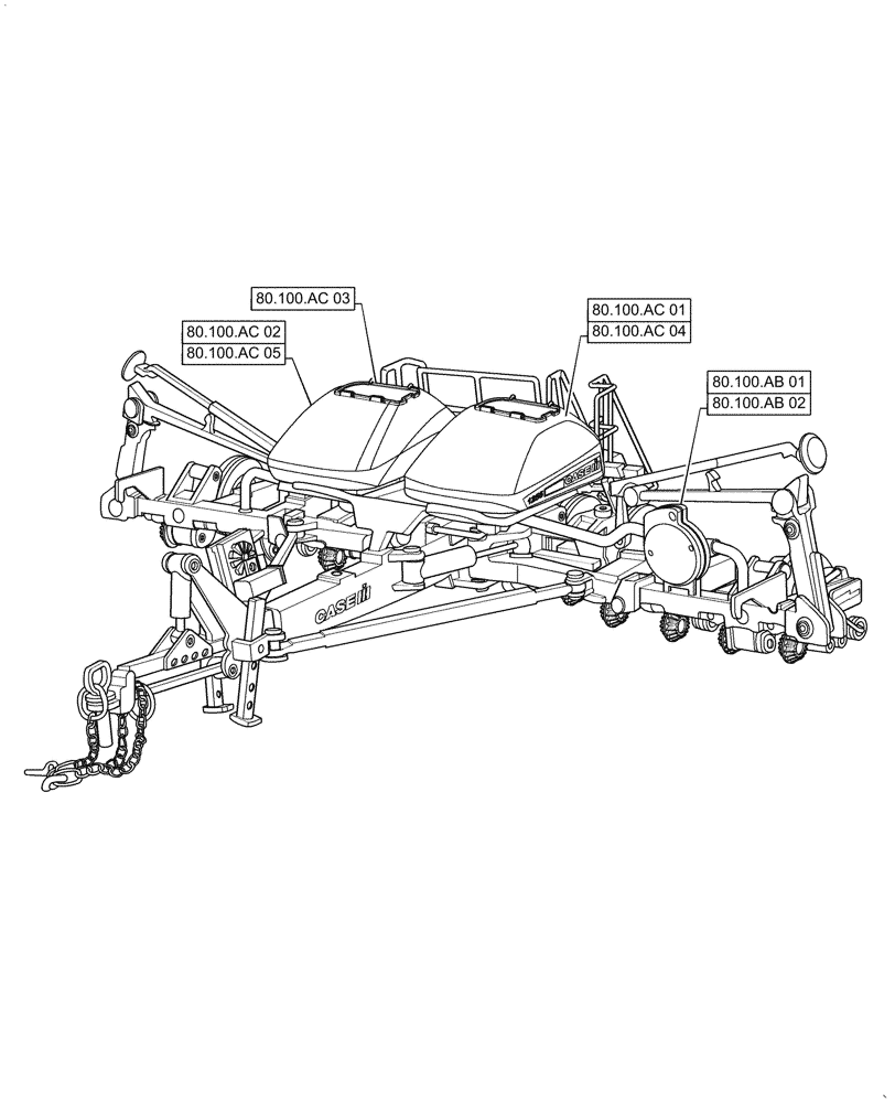 Схема запчастей Case IH 1255 - (80.000.00[01]) - SECTION INDEX - CROP STORAGE/UNLOADING (80) - CROP STORAGE/UNLOADING