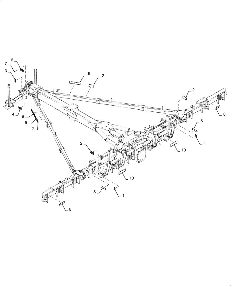 Схема запчастей Case IH 2150 - (90.108.AC[02]) - MODEL DECALS 2150 ENGLISH (90) - PLATFORM, CAB, BODYWORK AND DECALS