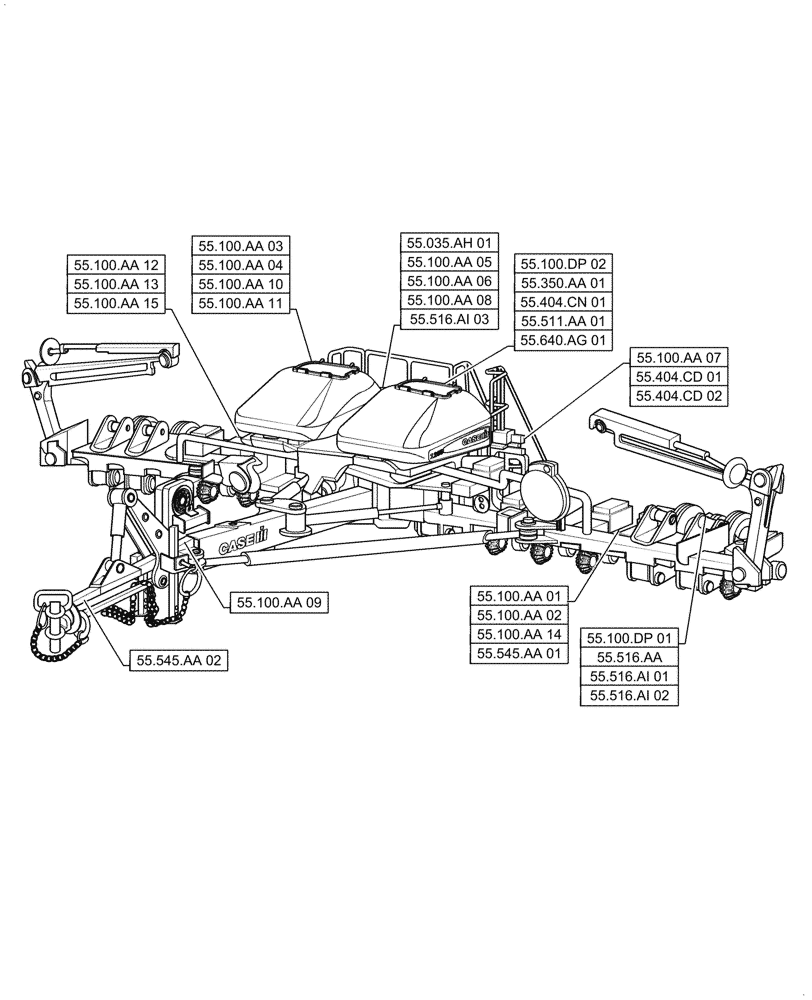 Схема запчастей Case IH 1255 - (55.000.00[01]) - SECTION INDEX - ELECTRICAL SYSTEMS (55) - ELECTRICAL SYSTEMS