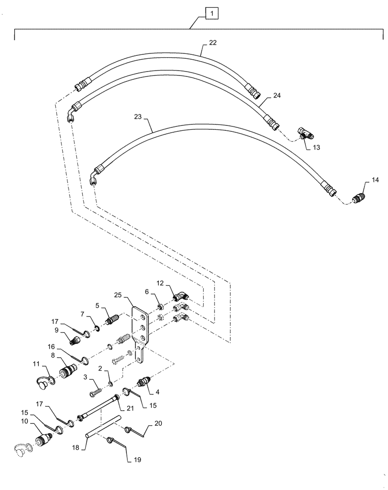 Схема запчастей Case IH BHA102 - (35.525.060) - VAR - 439069016 - HYDRAULIC KIT, CVT (35) - HYDRAULIC SYSTEMS