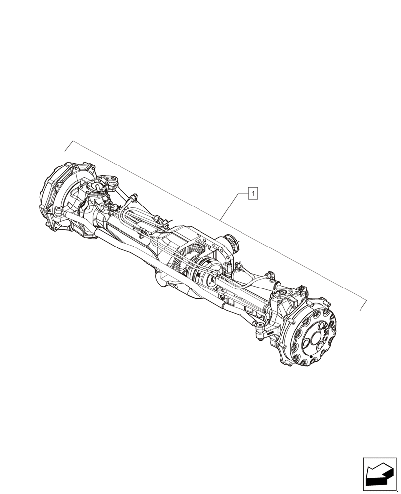 Схема запчастей Case IH PUMA 200 - (25.100.AA[01]) - FRONT AXLE, ASSY (25) - FRONT AXLE SYSTEM