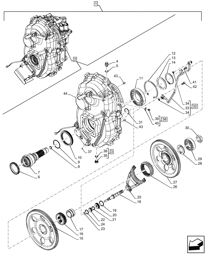Схема запчастей Case IH OPTUM 300 CVT - (88.100.031[10]) - DIA KIT, FRONT PTO - CCW, COMPONENTS (88) - ACCESSORIES
