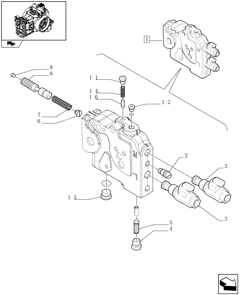 Схема запчастей Case IH PUMA 165 - (1.82.7/ D) - REAR REMOTE CONTROL VALVE ELEMENT - HITCH VALVE - BREAKDOWN (07) - HYDRAULIC SYSTEM