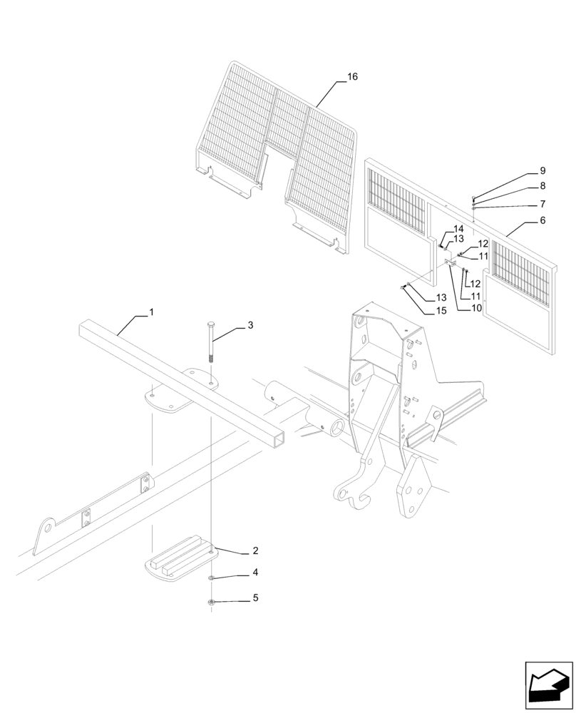 Схема запчастей Case IH A8800 - (90.118.AX[01]) - WINDSCREEN GUARD - SCREEN (90) - PLATFORM, CAB, BODYWORK AND DECALS