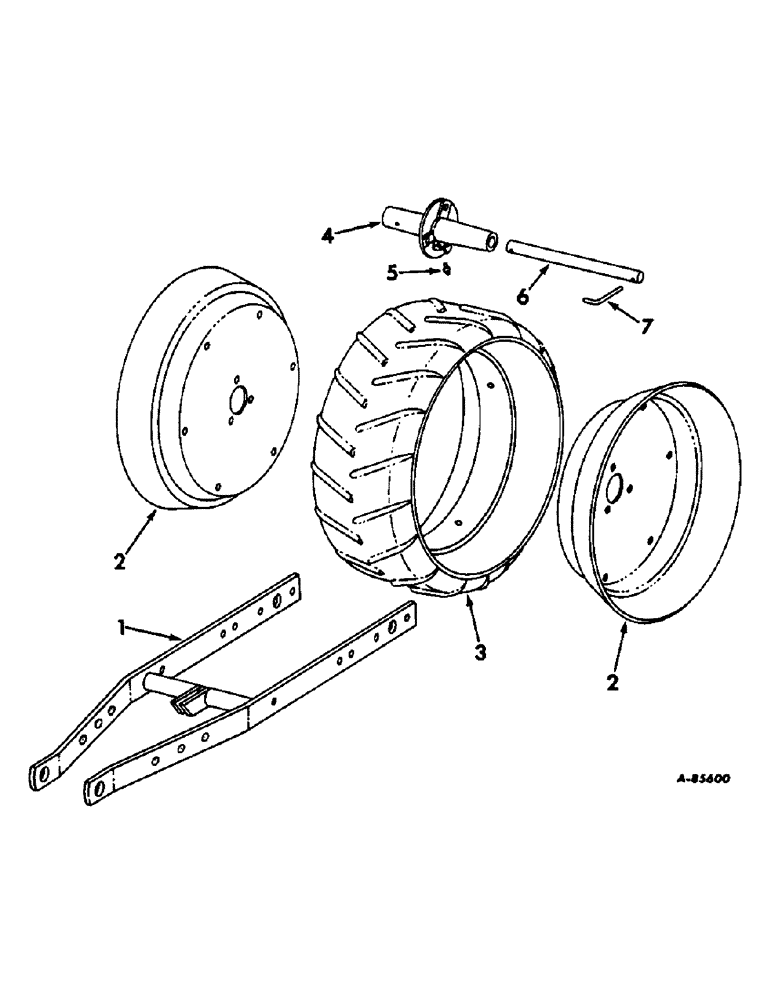 Схема запчастей Case IH 658 - (L-11) - PRESS WHEEL, PAN TYPE, ONE PER ROW, 1966 ONLY 