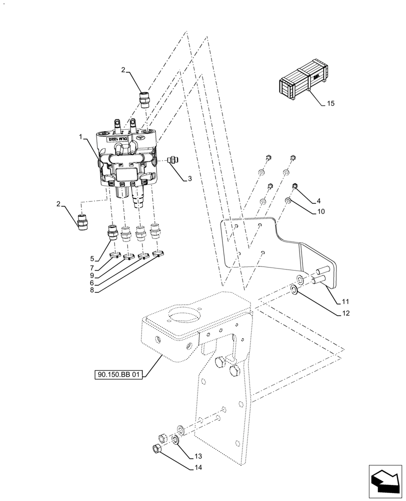 Схема запчастей Case IH FARMALL 120A - (88.100.35[09]) - VAR - 718173, 718180, 439152, 43915 - DIA KIT, MID MOUNT VALVE KIT, LOADER (88) - ACCESSORIES