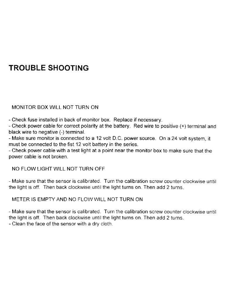 Схема запчастей Case IH 2000 - (C20) - TROUBLE SHOOTING 