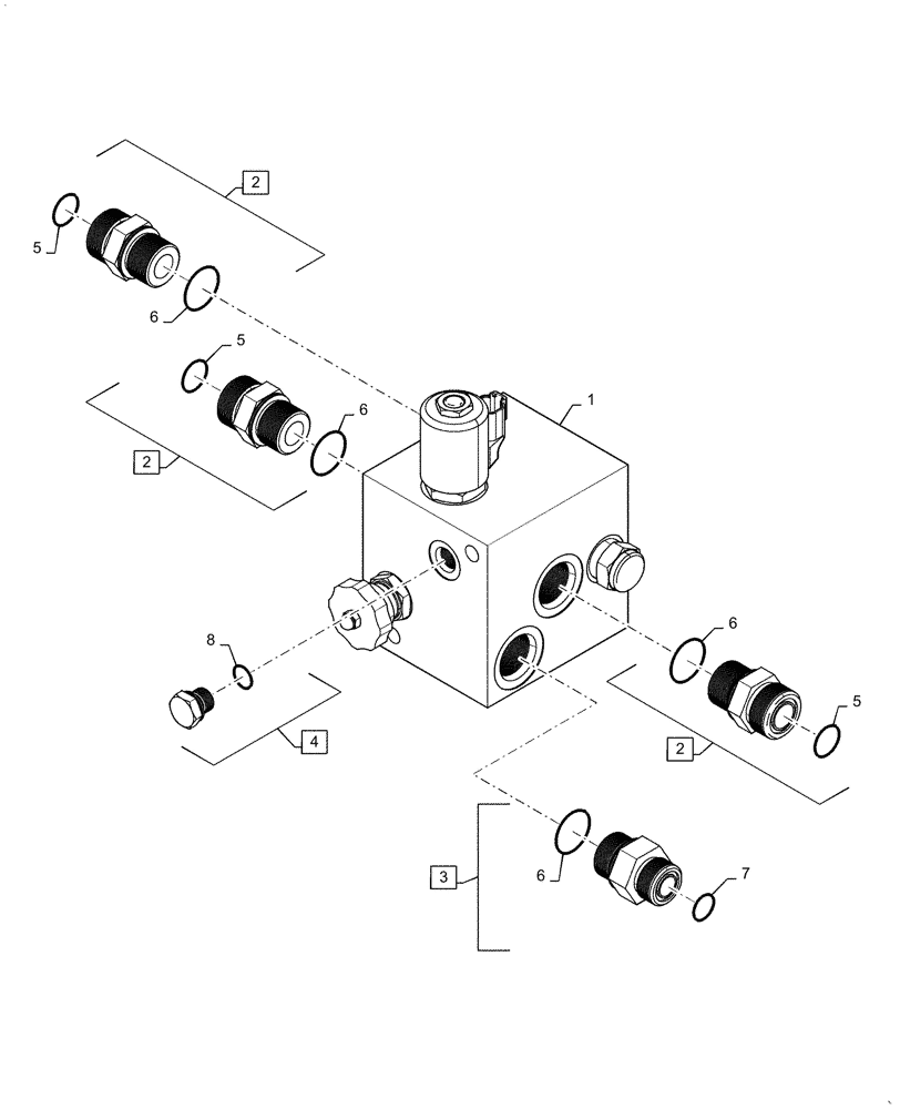 Схема запчастей Case IH 6088 - (35.796.AF) - CHAFF SPREADER HYDRAULIC VALVE (35) - HYDRAULIC SYSTEMS
