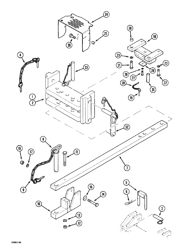 Схема запчастей Case IH 5150 - (9G-048) - HITCH - DRAWBAR FOR T.U.V. HITCH (09) - CHASSIS/ATTACHMENTS