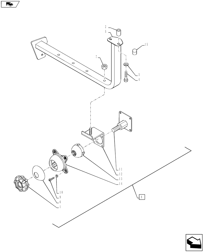 Схема запчастей Case IH PUMA 145 - (55.785.05) - VAR - 743721, 331764, 332764, 332761, 743720, 337761 - BRACKET FOR MOUNTING EQUIPMENT MONITORS (55) - ELECTRICAL SYSTEMS
