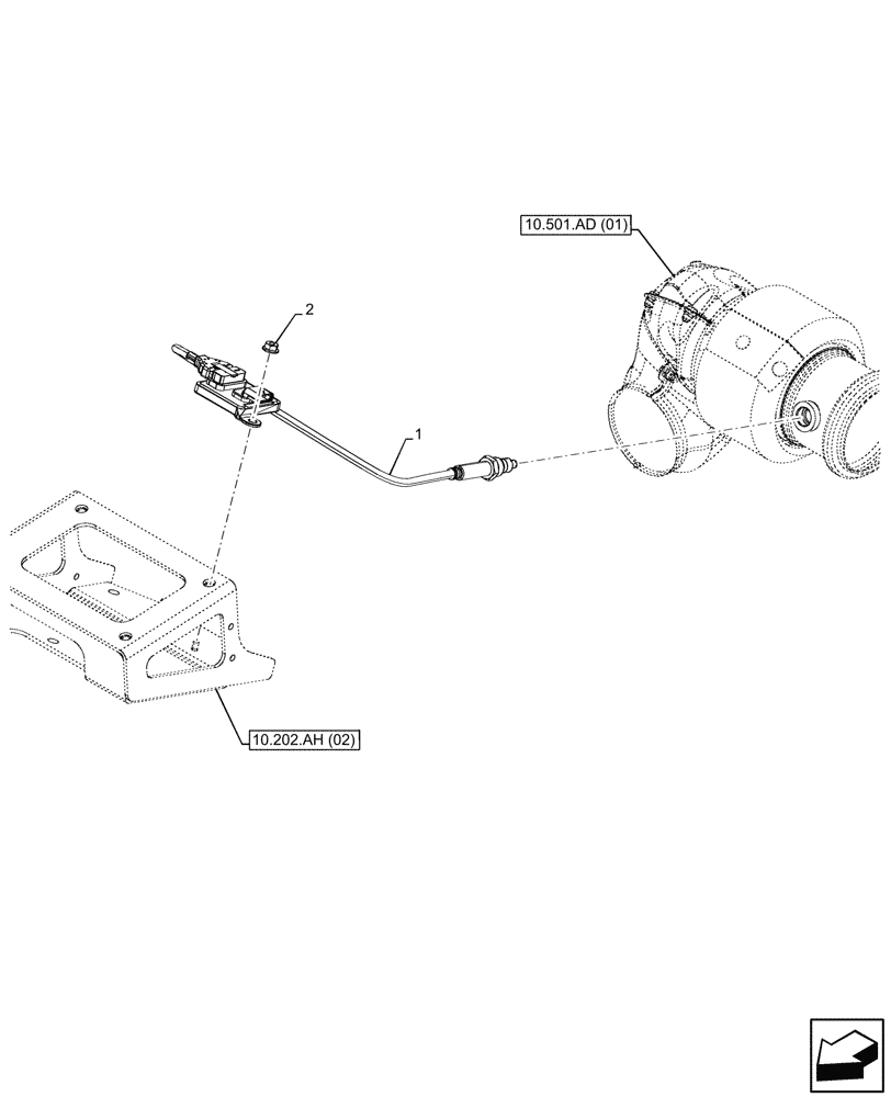 Схема запчастей Case IH PUMA 165 - (55.988.AG) - VAR - 391130 , 392753, 758000 - MUFFLER, NOX SENSOR (55) - ELECTRICAL SYSTEMS