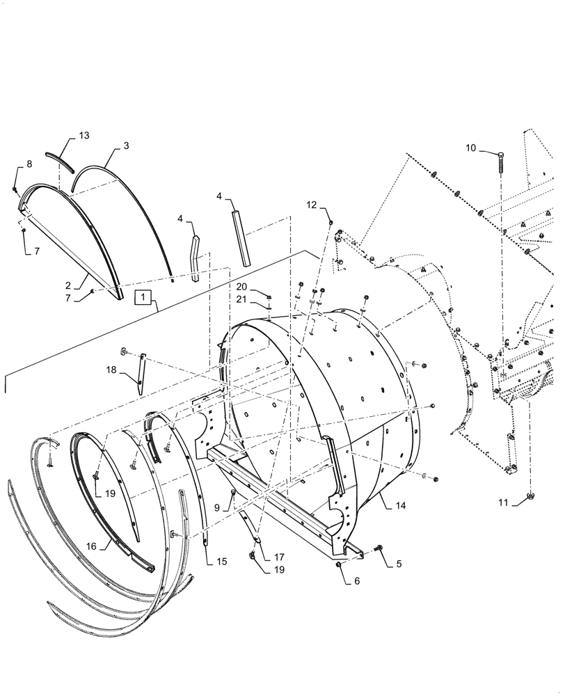 Схема запчастей Case IH 5088 - (66.101.AP[01]) - VAR - 722888 - CONE, FEEDER (66) - THRESHING