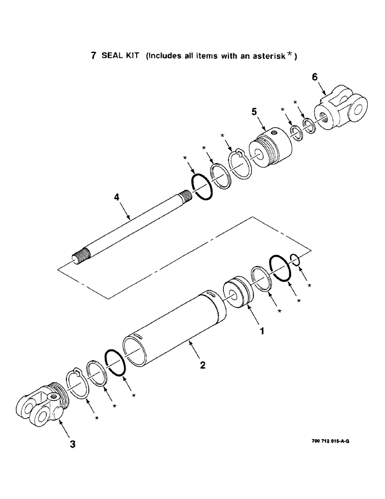 Схема запчастей Case IH 8350 - (8-08) - HYD. CYL. ASSY., HEADER LIFT, RIGHT, 700712015 COMPLETE, S.N. CFH0007093 & LATER (08) - HYDRAULICS