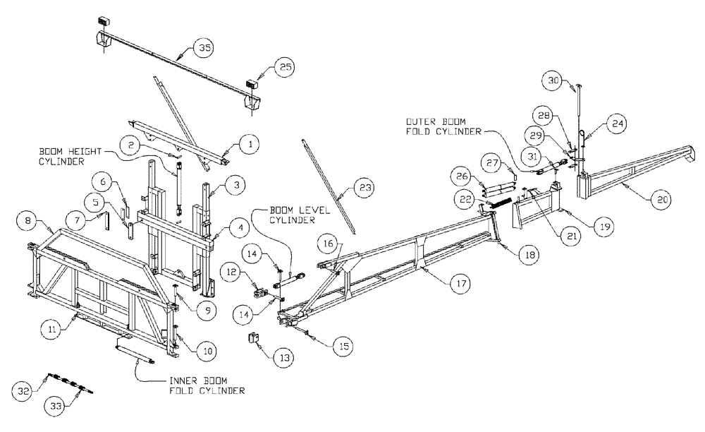 Схема запчастей Case IH PATRIOT XL - (08-001) - BOOM ASSEMBLY (60) (09) - BOOMS