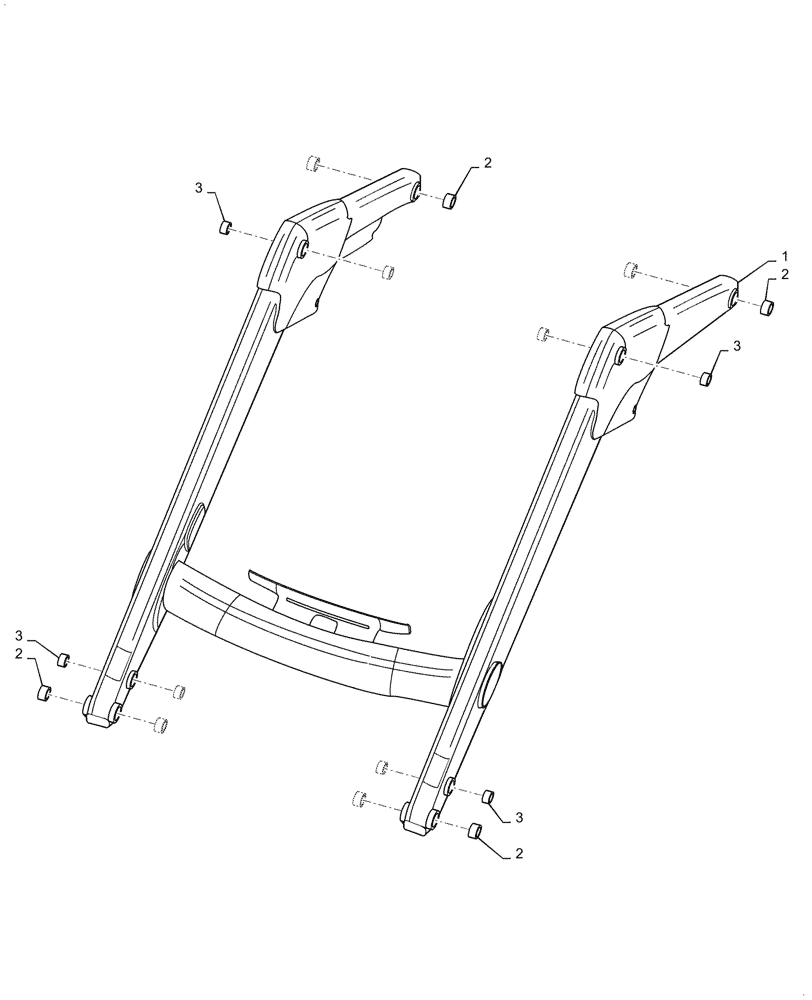Схема запчастей Case IH L775 - (39.101.AB[02]) - LOADER, BEAM (39) - FRAMES AND BALLASTING