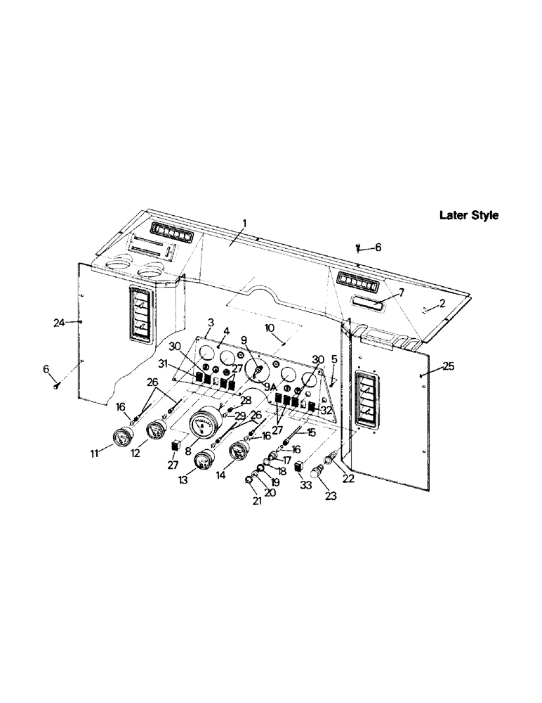 Схема запчастей Case IH PTA280 - (01-25) - DASH & INSTRUMENT GROUP (10) - CAB