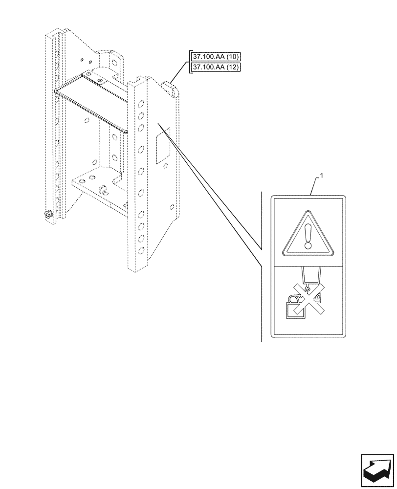 Схема запчастей Case IH PUMA 165 CVT - (90.108.AC[26]) - VAR - 758651, 758652, 758653, 758654, 758655, 758656, 758657, 758658 - DECALS, WARNING, SLIDER, REAR (90) - PLATFORM, CAB, BODYWORK AND DECALS