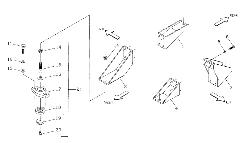 Схема запчастей Case IH 7700 - (C05[01]) - ENGINE MOUNTS, 108 Engine & Engine Attachments
