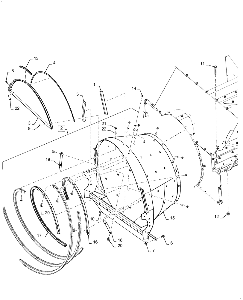 Схема запчастей Case IH 5088 - (66.101.AP[02]) - VAR - 722889 - CONE, FEEDER (66) - THRESHING
