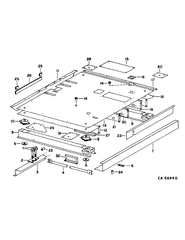 Схема запчастей Case IH 1460 - (13-01) - SUPERSTRUCTURE, OPERATORS PLATFORM (05) - SUPERSTRUCTURE