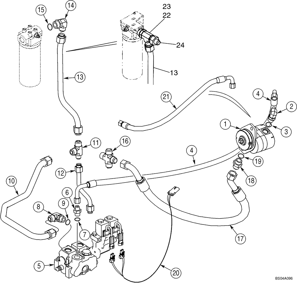 Схема запчастей Case IH 40XT - (08-20) - HYDRAULICS, ATTACHMENT - HIGH FLOW, GEAR (08) - HYDRAULICS