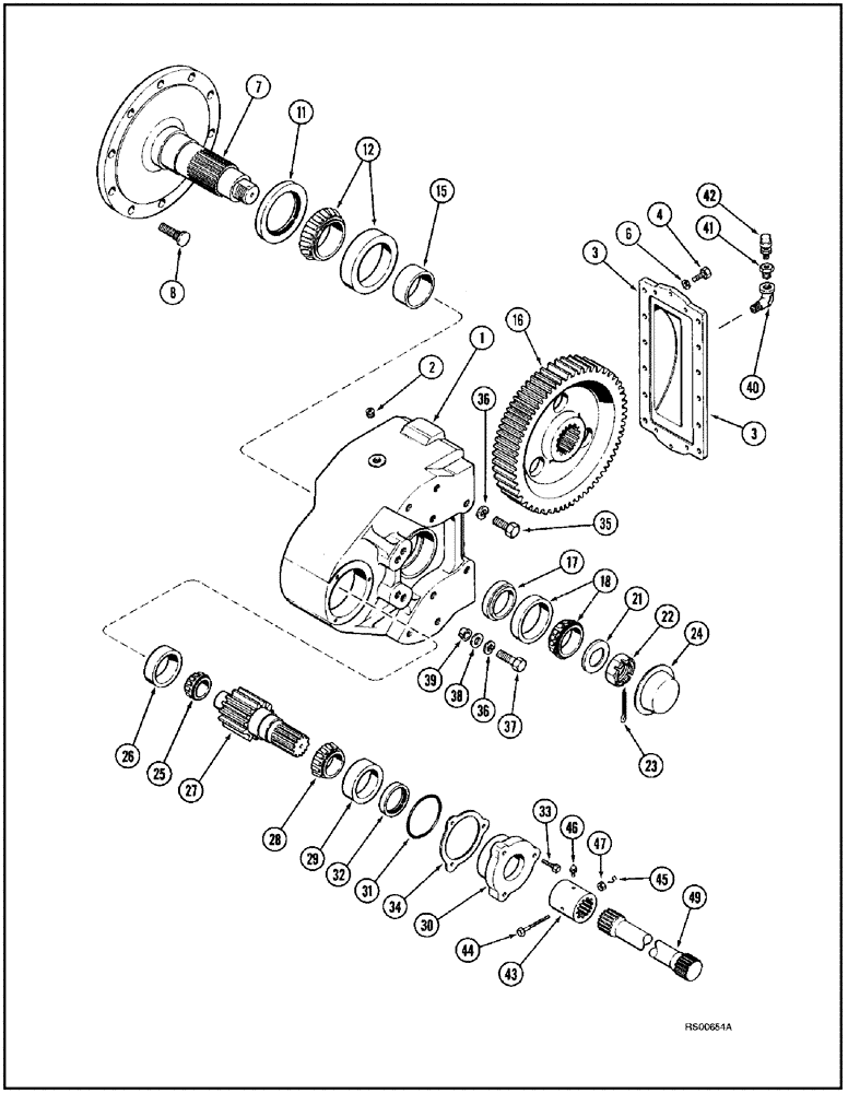 Схема запчастей Case IH 1680 - (6-78) - FINAL DRIVE, PRIOR TO P.I.N. JJC0028001 (03) - POWER TRAIN