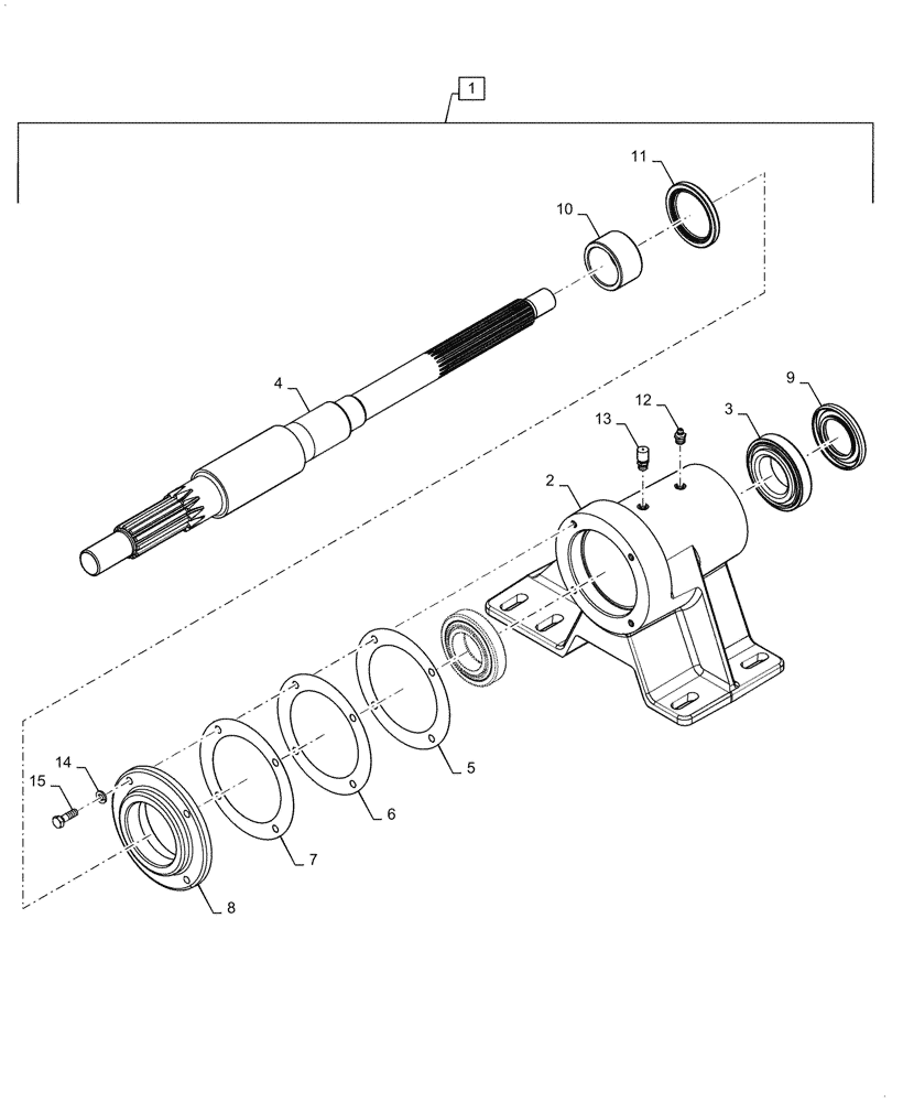 Схема запчастей Case IH 6088 - (72.350.AI[04]) - SEPARATOR JACKSHAFT HOUSING, BEATER (72) - SEPARATION